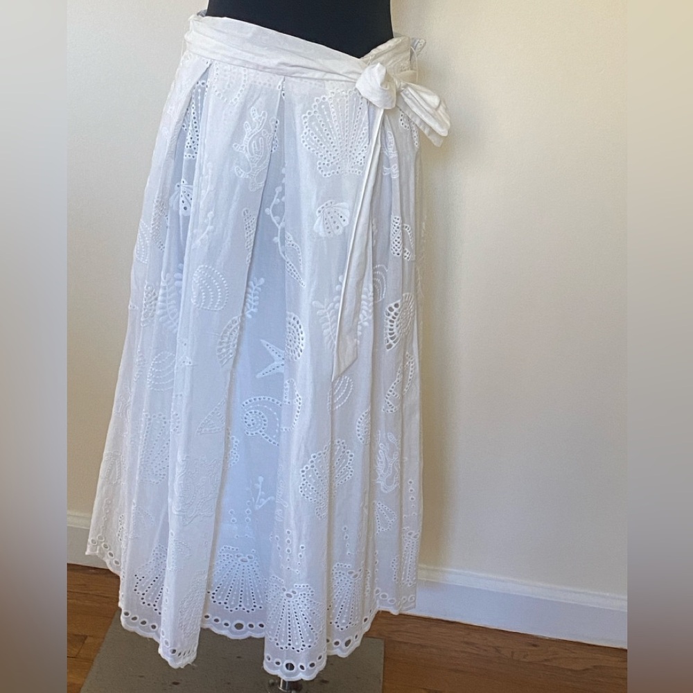 Anthropologie Maeve eyelet white skirt NWOT size 6